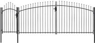 Zahradní brána ocel 2,25×5 m černá - Brána