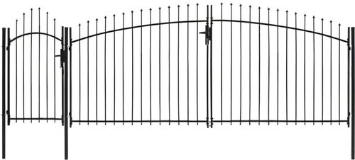 Zahradní brána ocel 2,25×5 m černá - Brána - Main image