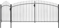 Zahradní brána ocel 2,45×5 m černá - Brána