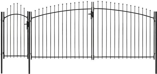Zahradní brána ocel 2,45×5 m černá - Brána - Main image