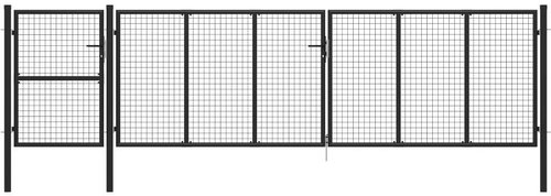 Zahradní brána ocel 500×125 cm antracitová - Brána - Main image