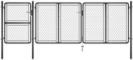Zahradní brána ocel 125×395 cm antracitová - Brána