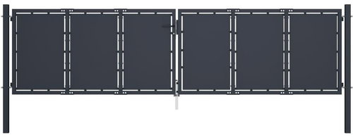 Zahradní brána ocel 400×125 cm antracitová - Brána - Main image