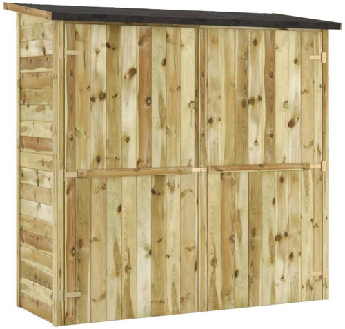 Garden shed for tools made of impregnated pine 182x76x175 cm - Woodshed - Main image