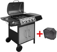 Gas Garden Grill 4 + 1 Burners Black and Silver - Grill