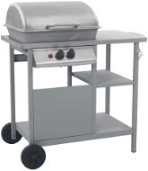 Gas Grill with 3-storey Side Table Silver - Grill