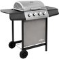 Gas Grill with 4 Burners Black-silver - Grill
