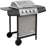 Gas Grill with 4 Burners Black-silver - Grill