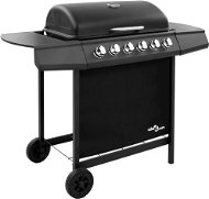 Gas grill with 6 burners black - Grill