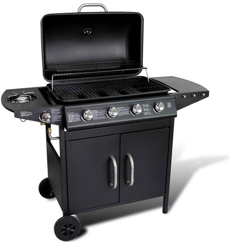 Gas Garden Grill 4 + 1 Burners Stainless-steel Black - Grill - Main image