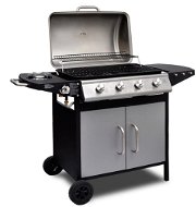 Gas garden grill 4 + 1 burners silver and black - Grill