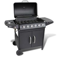 Gas Garden Grill 6 + 1 Burners Stainless-steel Black - Grill