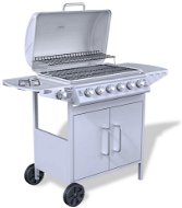Gas garden grill 6 + 1 burners stainless steel silver - Grill
