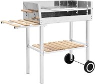 Mobile Garden Grill XXL with 2 Shelves Stainless-steel - Grill