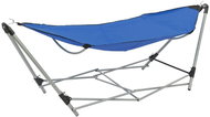 Hammock with folding stand blue - Garden Swing