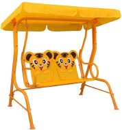 Children&#39; s rocking bench yellow 115 x 75 x 110 cm textile - Garden Swing