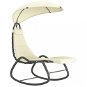 Garden Rocking Chair Cream 160 x 80 x 195cm Textile - Garden Swing