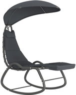 Garden Rocking Chair Grey 160 x 80 x 195cm Textile - Garden Swing
