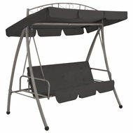 Garden Folding Swing Anthracite Roof 198x120x205cm - Garden Swing