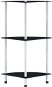 Shumee 3-poschodová polica čierna 30 × 30 × 67 cm tvrdené sklo, 249519 - Knižnica