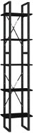 Shumee, s 5 policami čierna, 40 × 30 × 175 cm, borové drevo, 3081977 - Regál