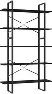 Shumee  s 5 policemi černá 100×30×175 cm dřevotříska, 3081999 - Shelving Unit