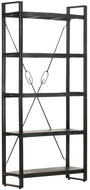 Shumee  s 5 policemi černá 90×30×180 cm mangovníkové dřevo , 320622 - Shelving Unit