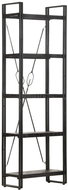 Shumee  s 5 policemi černá 60×30×180 cm masivní mangovník, 320623 - Shelving Unit