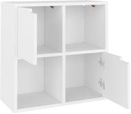 Shumee  bílá 60×27,5×59,5 cm dřevotříska, 338166 - Knihovna