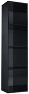 Shumee TV skříň černá vysoký lesk 36×30×143 cm dřevotříska  , 800151 - Knihovna