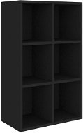 Shumee černá 66×30×97,8 cm dřevotříska, 800343 - Knihovna