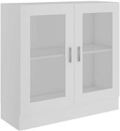 Shumee prosklená skříň bílá 82,5×30,5×80 cm dřevotříska, 802741 - Knihovna
