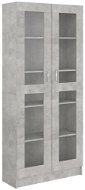 Shumee presklená skriňa betónovo sivá 82,5×30,5×185,5 cm drevotrieska, 802772 - Knižnica