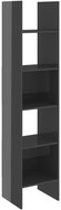 Shumee  šedá s vysokým leskem 40×35×180 cm dřevotříska, 803406 - Knihovna