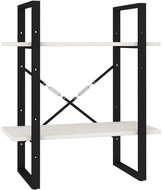 Shumee  se 2 policemi bílá 60×30×70 cm masivní borovice, 806433 - Knihovna