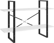 Shumee  se 2 policemi bílá 100×30×70 cm dřevotříska, 806467 - Knihovna