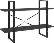 Shumee  se 2 policemi šedá 100×30×70 cm dřevotříska, 806469 - Knihovna