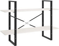 Shumee  se 2 policemi bílá 100×30×70 cm masivní borovice, 806473 - Knihovna