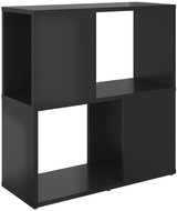 Shumee  černá s vysokým leskem 60×24×63 cm dřevotříska, 809069 - Knihovna