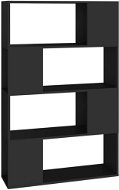Shumee dělící stěna černá 80×24×124,5 cm dřevotříska, 809135 - Könyvszekrény