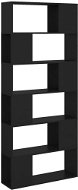 Shumee deliaca stena čierna 80 × 24 × 186 cm drevotrieska, 809153 - Knižnica