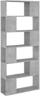 Shumee dělící stěna betonově šedá 80×24×186 cm dřevotříska, 809156 - Knihovna