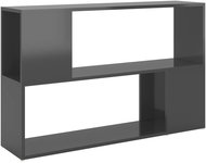 Shumee  šedá s vysokým leskem 100×24×63 cm dřevotříska, 809178 - Knihovna