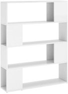 Shumee deliaca stena biela vysoký lesk 100 × 24 × 124 cm, 809194 - Knižnica