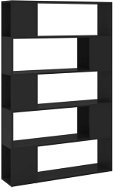Shumee dělící stěna černá 100×24×155 cm dřevotříska, 809198 - Knihovna