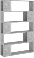 Shumee dělící stěna betonově šedá 100×24×155 cm dřevotříska, 809201 - Knihovna