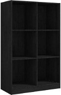 Shumee čierna 70 × 33 × 110 cm masívna borovica, 809958 - Knižnica