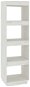 Shumee deliaca stena biela 40 × 35 × 135 cm masívna borovica, 810850 - Regál