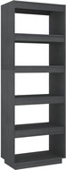 Shumee dělící stěna šedá 60×35×167 cm masivní borovice, 810876 - Knihovna