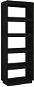 Shumee deliaca stena čierna 60 × 35 × 167 cm masívna borovica, 810878 - Knižnica